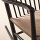 Fauteuil à bascule noir Hans J. Wegner J16, 1969 FDB