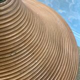 Suspension in reed pencil with extendable brass stem, Italy, mid-century modernism.