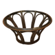 Maugrion editions rattan and glass coffee table