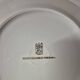 Set of 7 fine porcelain dessert plates with gilding, SFP, French company
