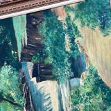 Clody.F 1974 oil painting on canvas forest landscape 110x75