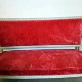 Magnificent Louis XVI 3-seater bench in lacquered wood