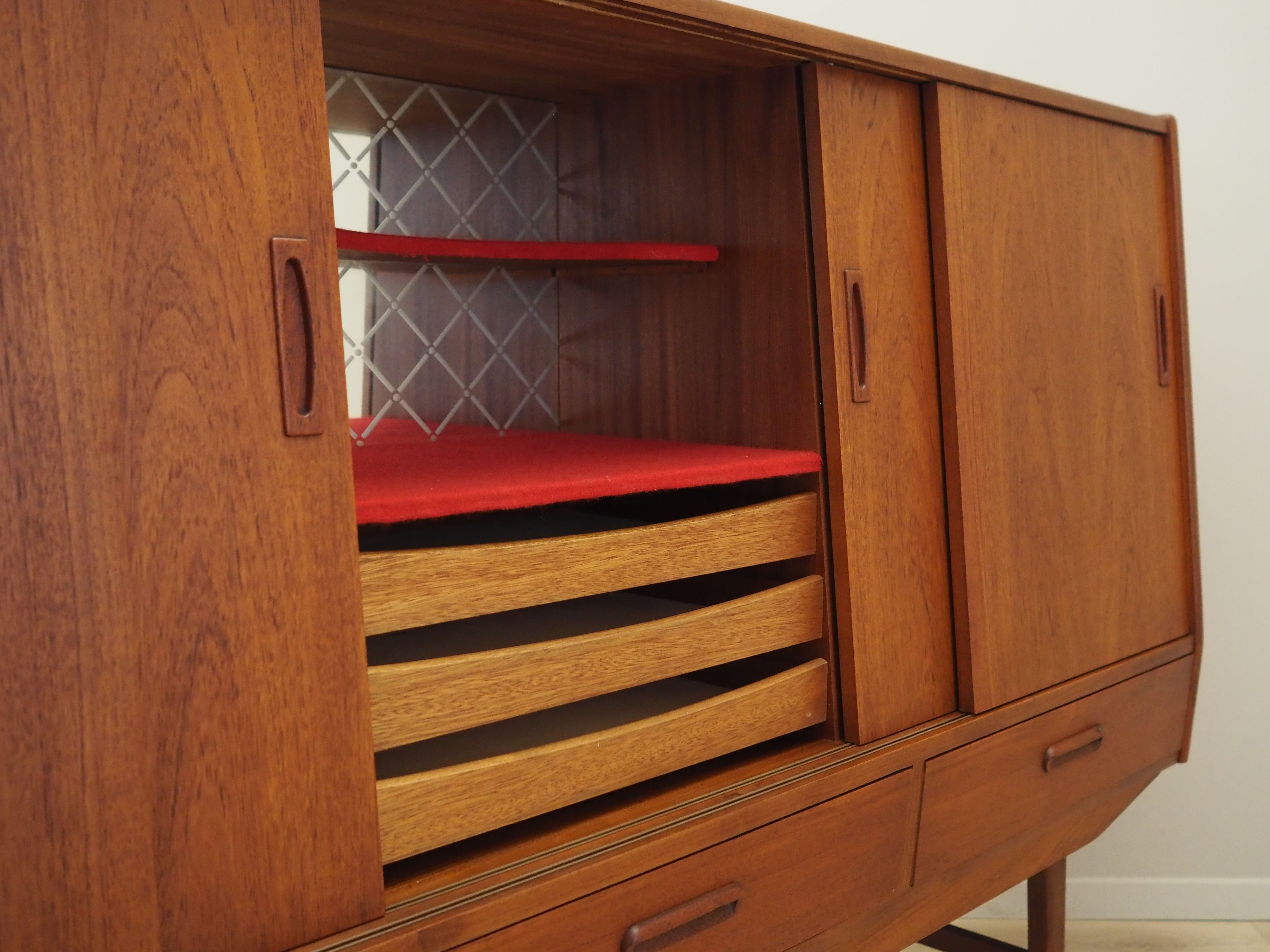 Teak highboard, Danish design, 1960s, Denmark