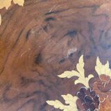Old small marquetry pedestal table