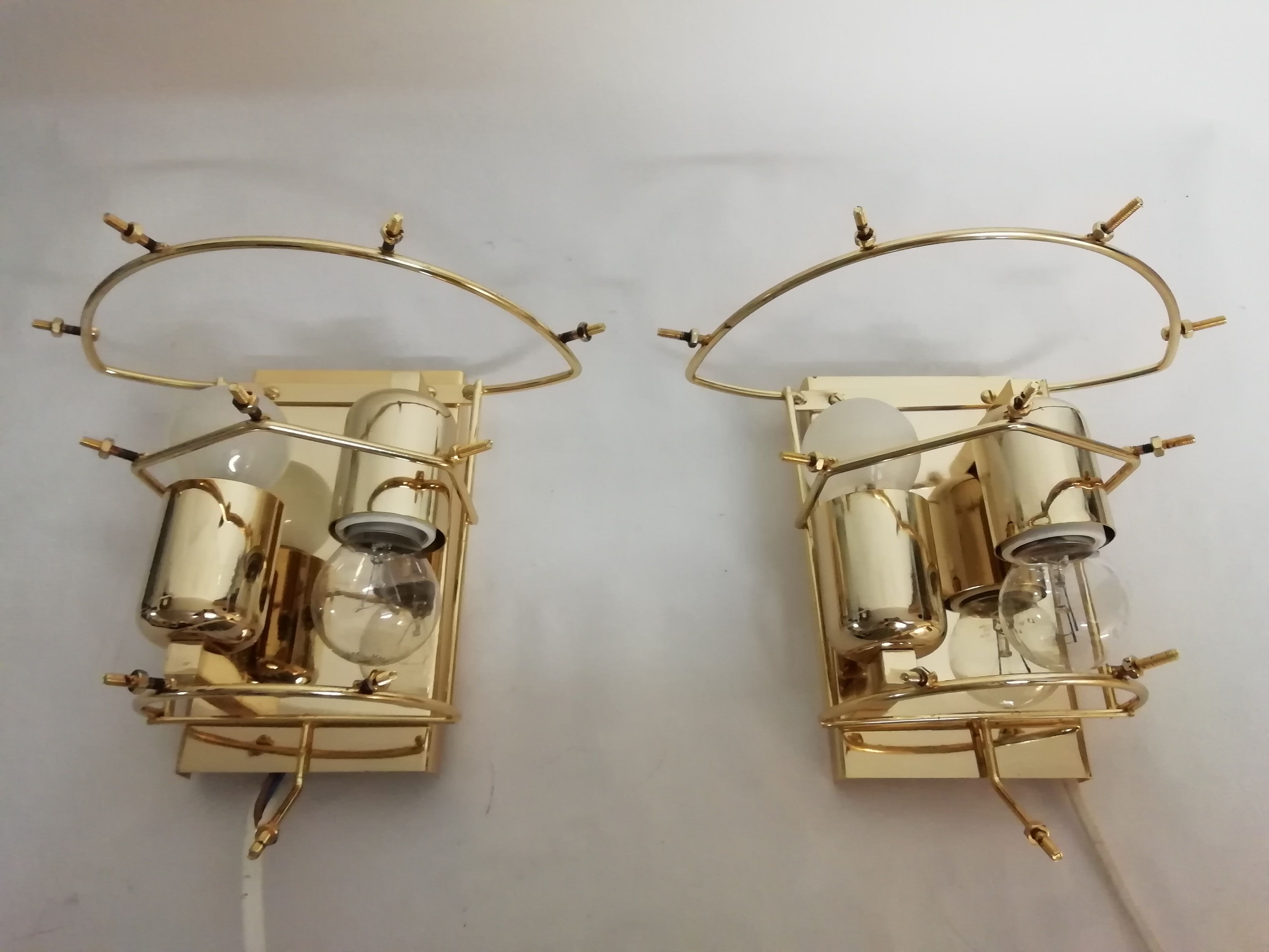 Pair of Murano glass flower wall light