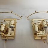 Pair of Murano glass flower wall light