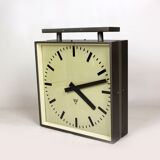 Double Sided Railway Clock from Pragotron, 1970's