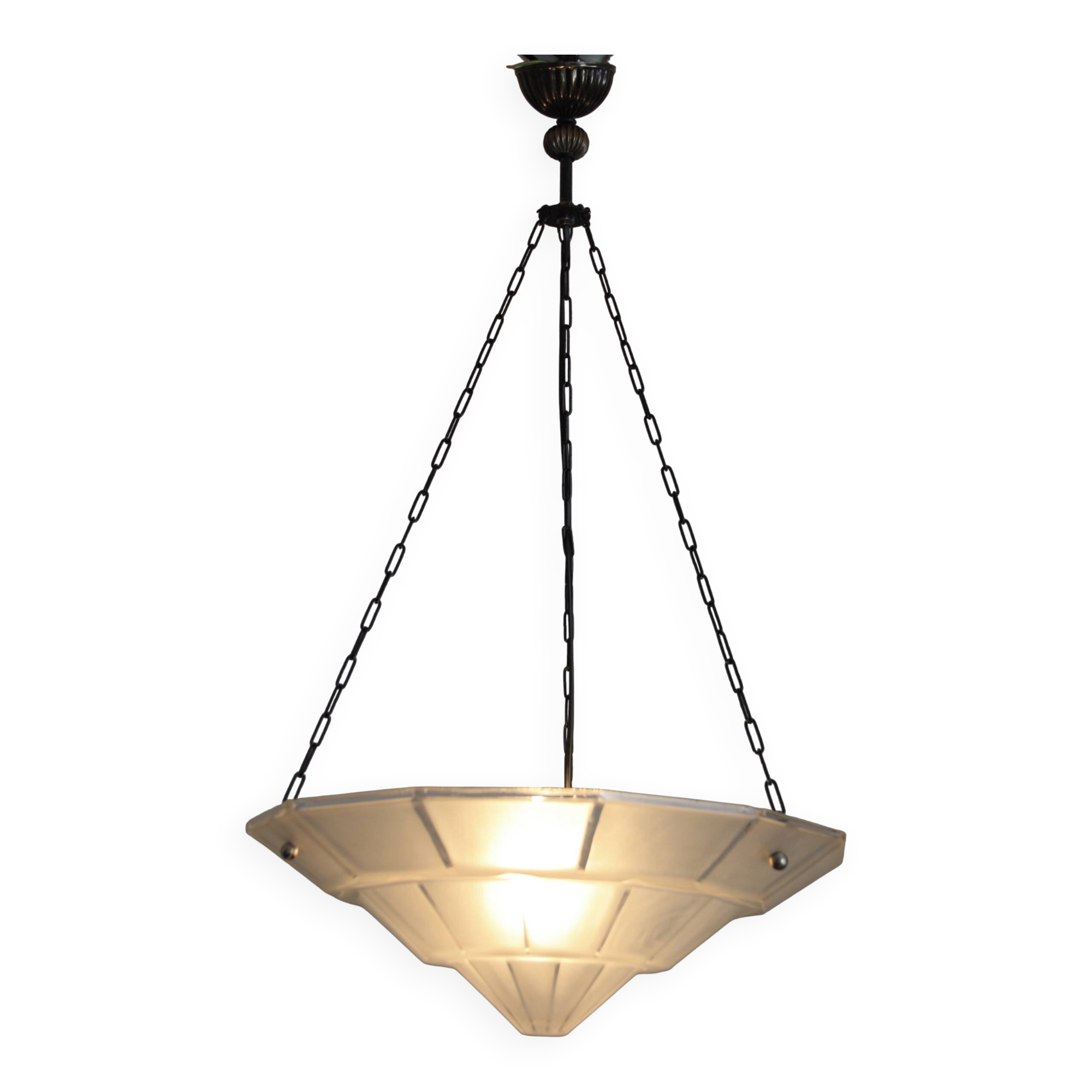 Art Deco coupe pendant light