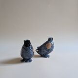 Pair of duck vases in slip