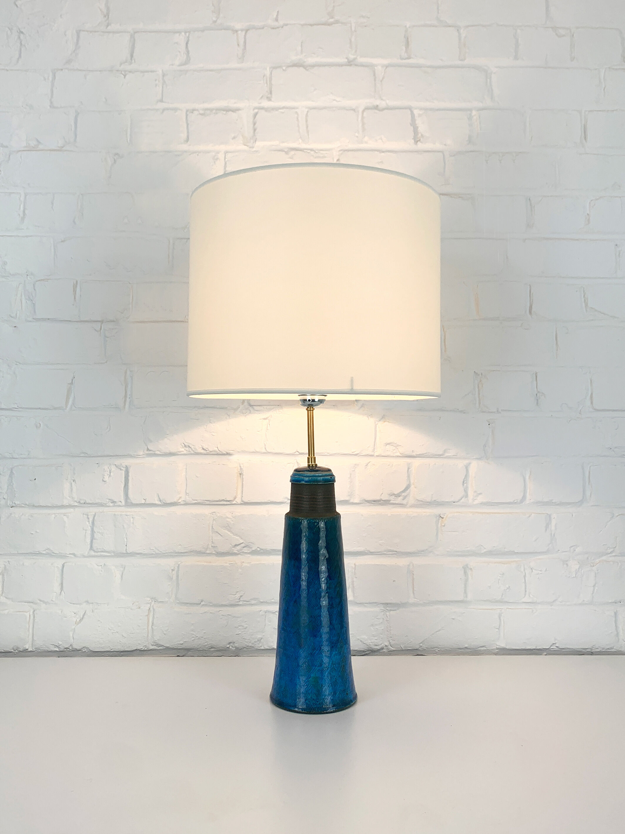 Vintage Scandinavian ceramic table lamp, Nils Kähler for HAK, Denmark, 1960