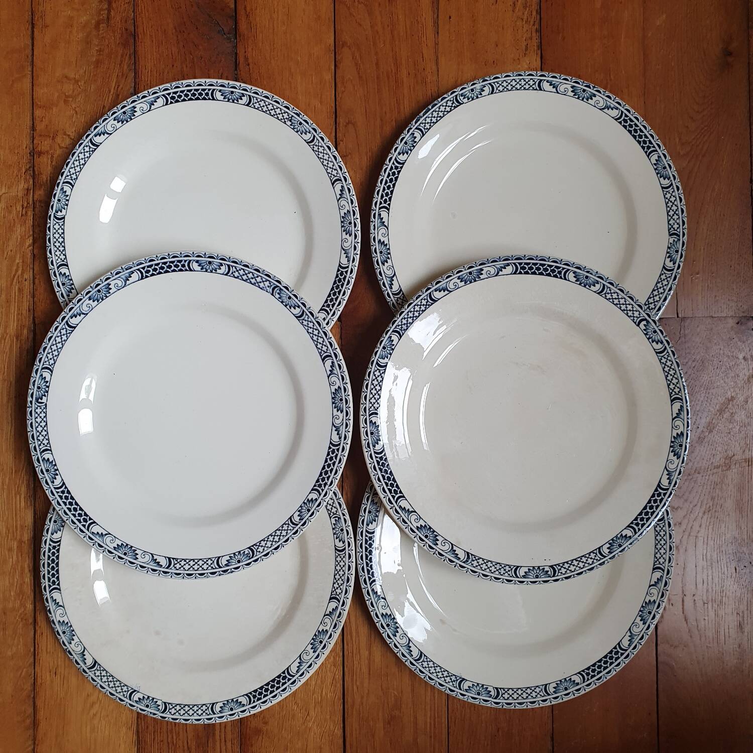 6 assiettes plates Terre de Fer