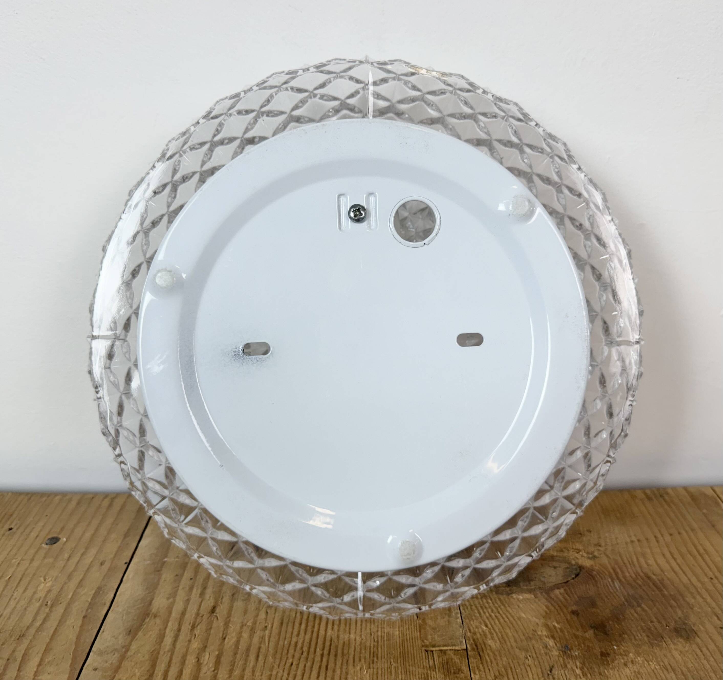 Vintage Glass Wall or Ceiling Light, 1970s