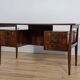 Mid Century Rosewood Desk by Gunnar Nielsen Tibergaard for Tibergaard, 1960s