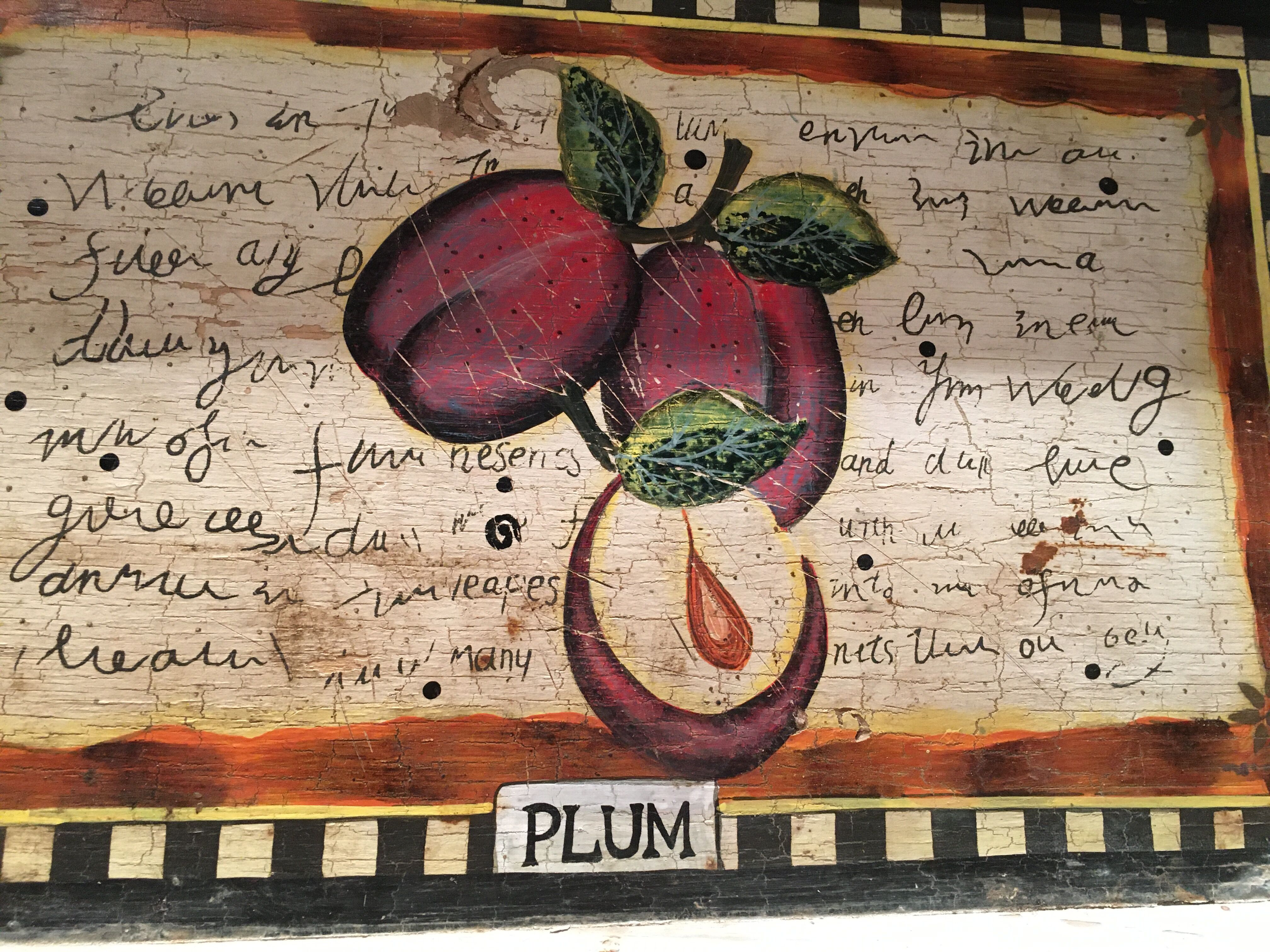 Wooden top "Plum" for decoration