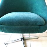 Fauteuil velours vert