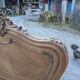 Lit style Louis XV en noyer (1 personne)