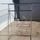 Vintage minimalist desk table steel and glass