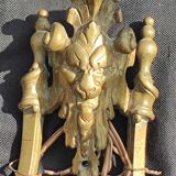 Series d e 3 applied in bronze/lion's head