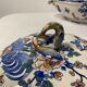 Old soup pot faience GIEN decoration to the rooster early twentieth century