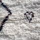 Brown and white Berber Béni Ouarain rug with diamonds in wool
