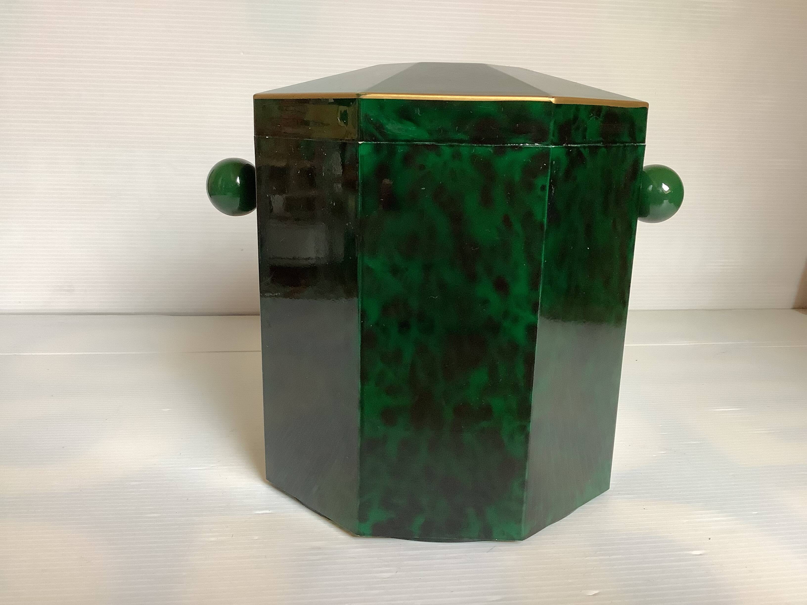 Melarti Green Octagonal Ice Bucket