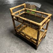 Chariot ou desserte bambou vintage année 1950