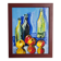 Peinture nature morte vintage encadrée - Bouteilles & Pommes