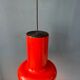 Suspension vintage Space Age conique rouge