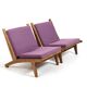 Pair of GE-375 Easychairs in Oak by Hans J. Wegner