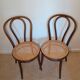 Caned bistro chairs