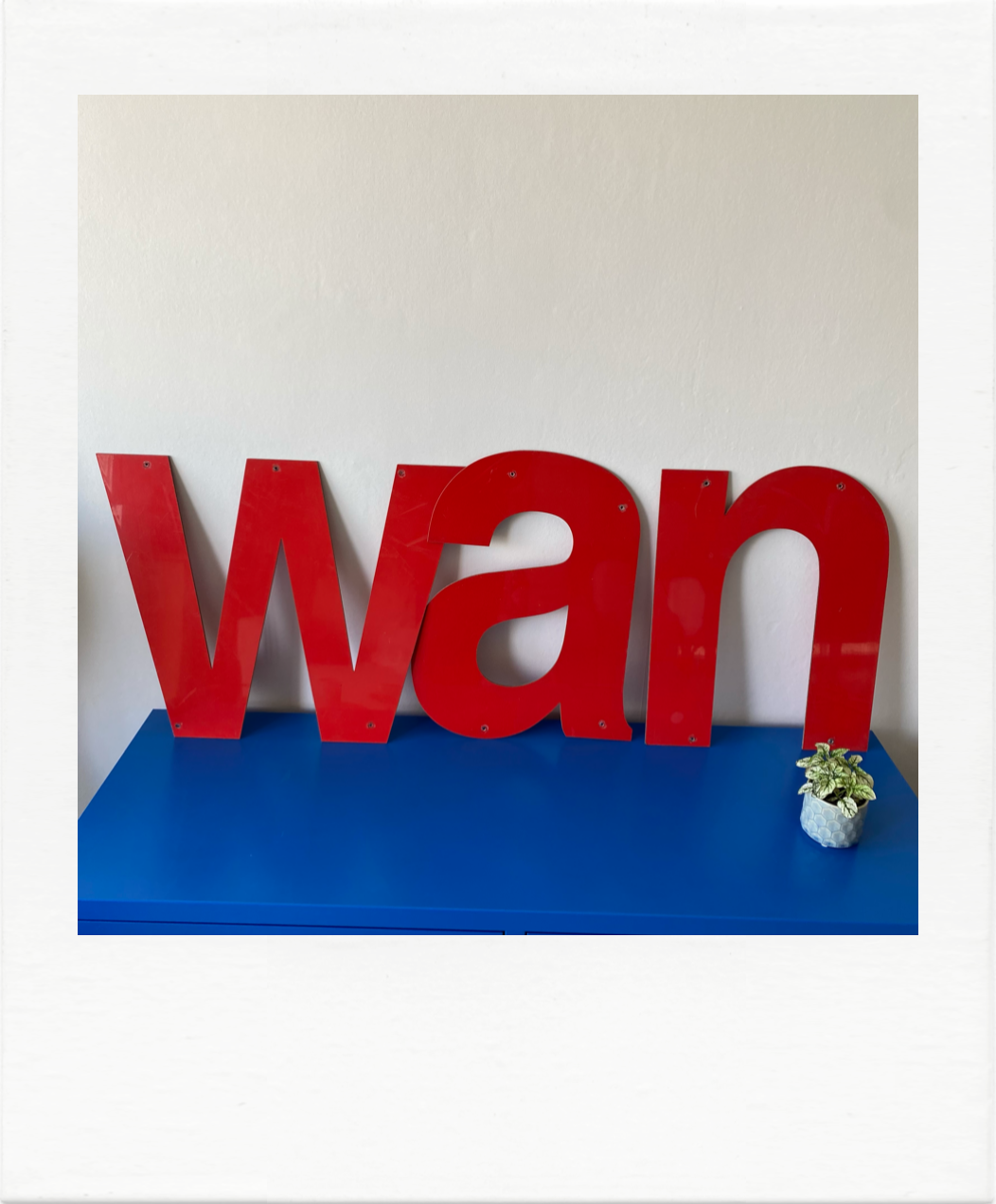 Ancient letter aluminium sign dibond