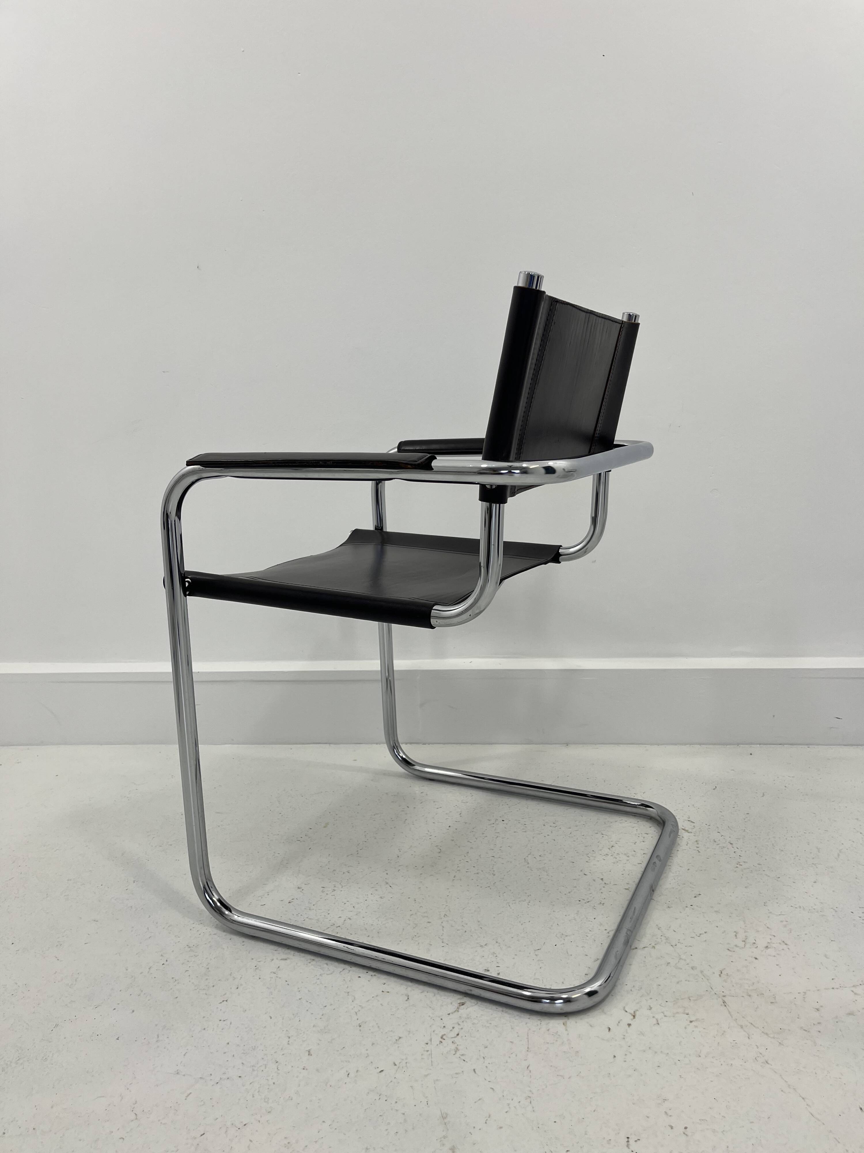 Leather Chairs, Italy, 1970s, Set of 4 ,dark brown