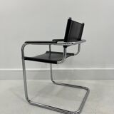 Leather Chairs, Italy, 1970s, Set of 4 ,dark brown