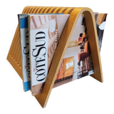 Habitat 1980s 90s bent plywood magazine rack