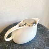 Earthenware and stainless steel teapot, 2 cups