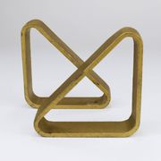Carl Aubock III Pair of Triangular Bookends in Gilded Iron 5443, Vienna/Austria, 1970s