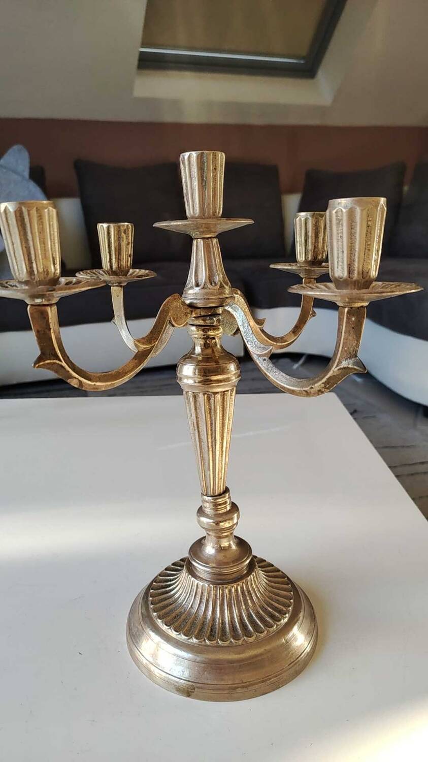 Large Baroque/Rocaille style candlestick/candelabra 5 lights. Mid 20th century