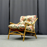 Pair of bamboo and rattan chairs, 1950s
