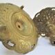 Pair of candle holders gilded bronze patinated vegetal decoration early twentieth century