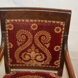 Fauteuil bergère style empire en acajou