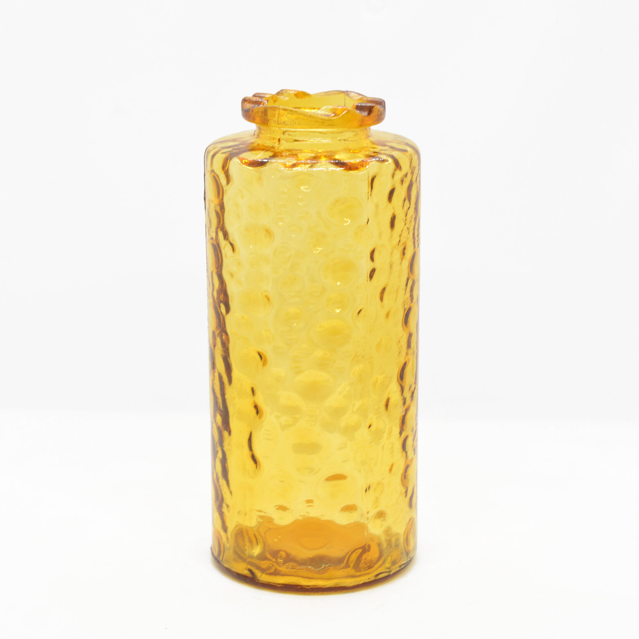 1970s honey glass vase, Hirschberg, Germany