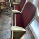 Burgundy velvet folding seat