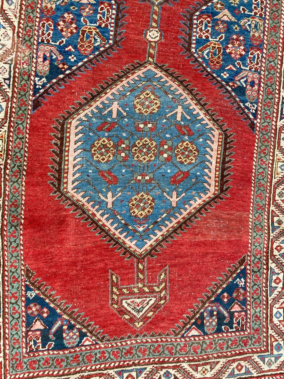Old Persian north-west carpet for handmade corridor 107x325 cm
