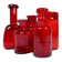 Collection of five rare red vases by Erik Hoglund, Sweden, 1960s.