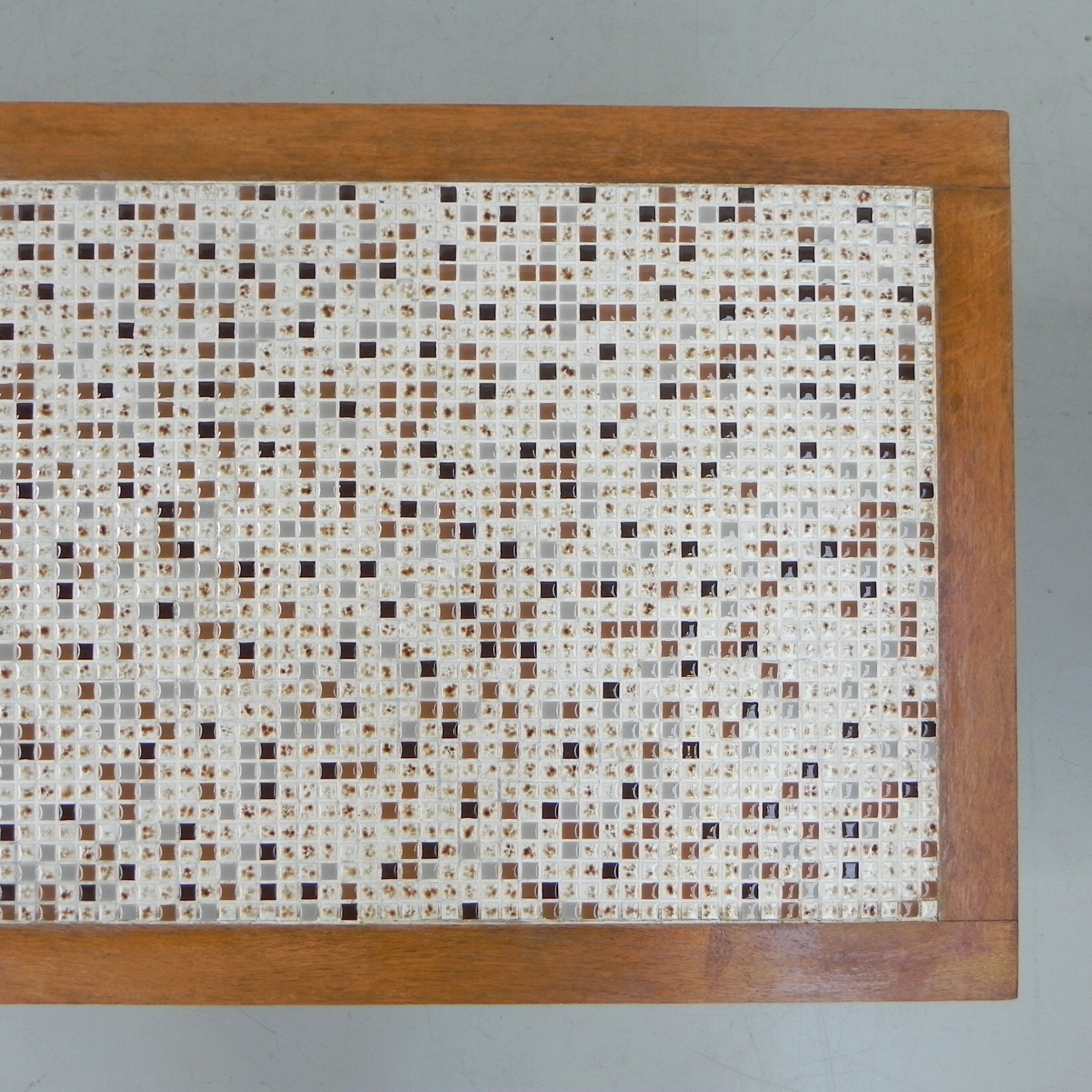 Vintage coffee table with mini tiles, tile table