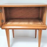 Bedside wood feet tapered 60s