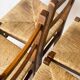 4 wooden and straw country chairs