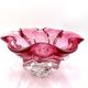 Pink bowl by J. Hospodka, Chribska Sklarna, Czechoslovakia, 1960s/70s.