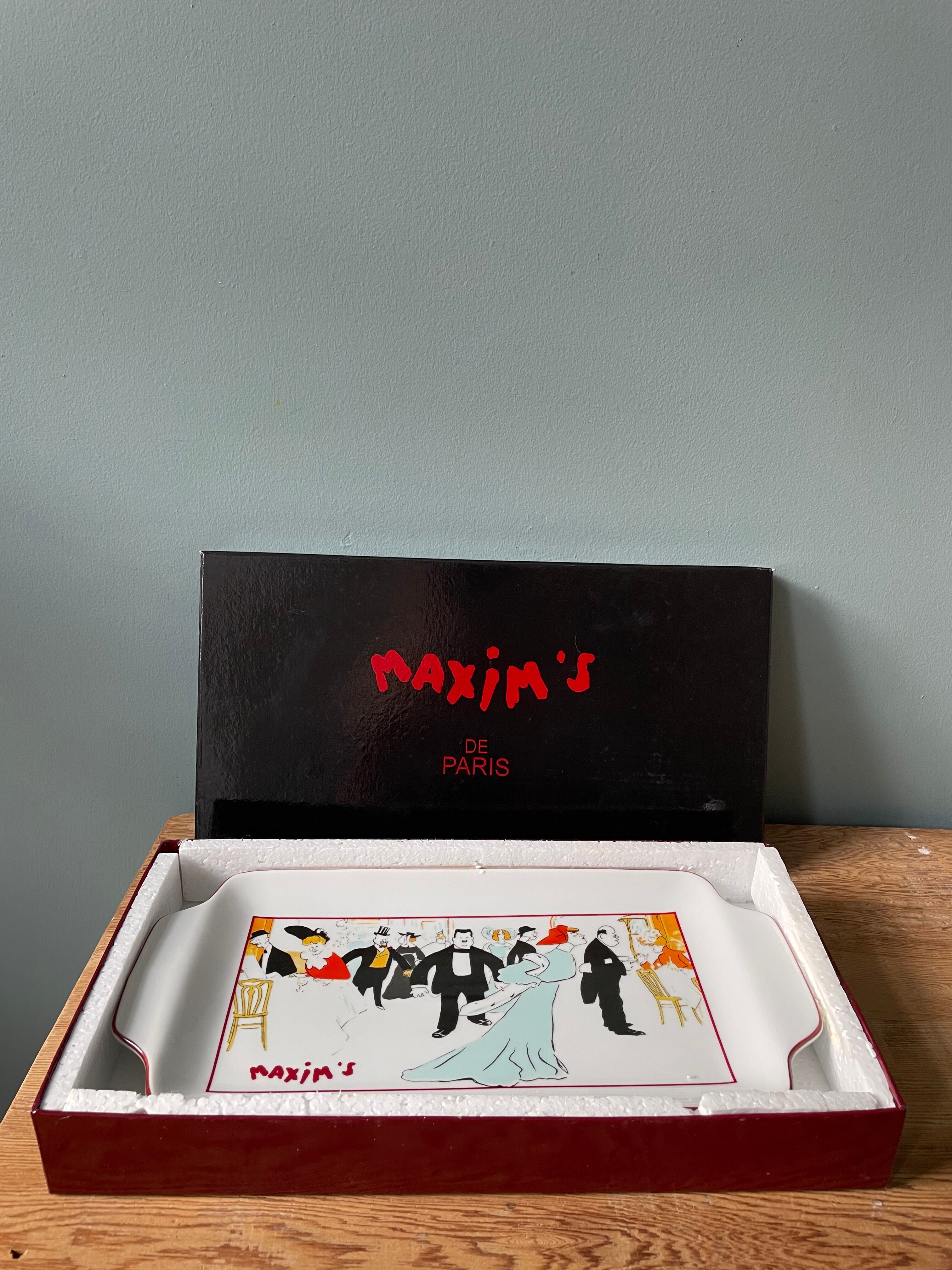 Vintage dish Maxim's Paris in its original box