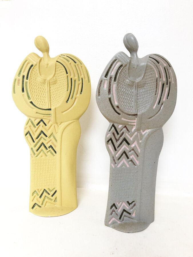 Femme jaune, ceramiche chiminazzo, 1970